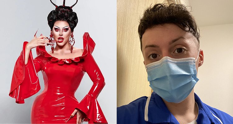 La Drag Queen Cherry Valentine en infirmier durant la pandémie