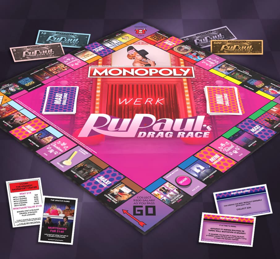 Le plateau du Monopoly RuPaul's Drag Race